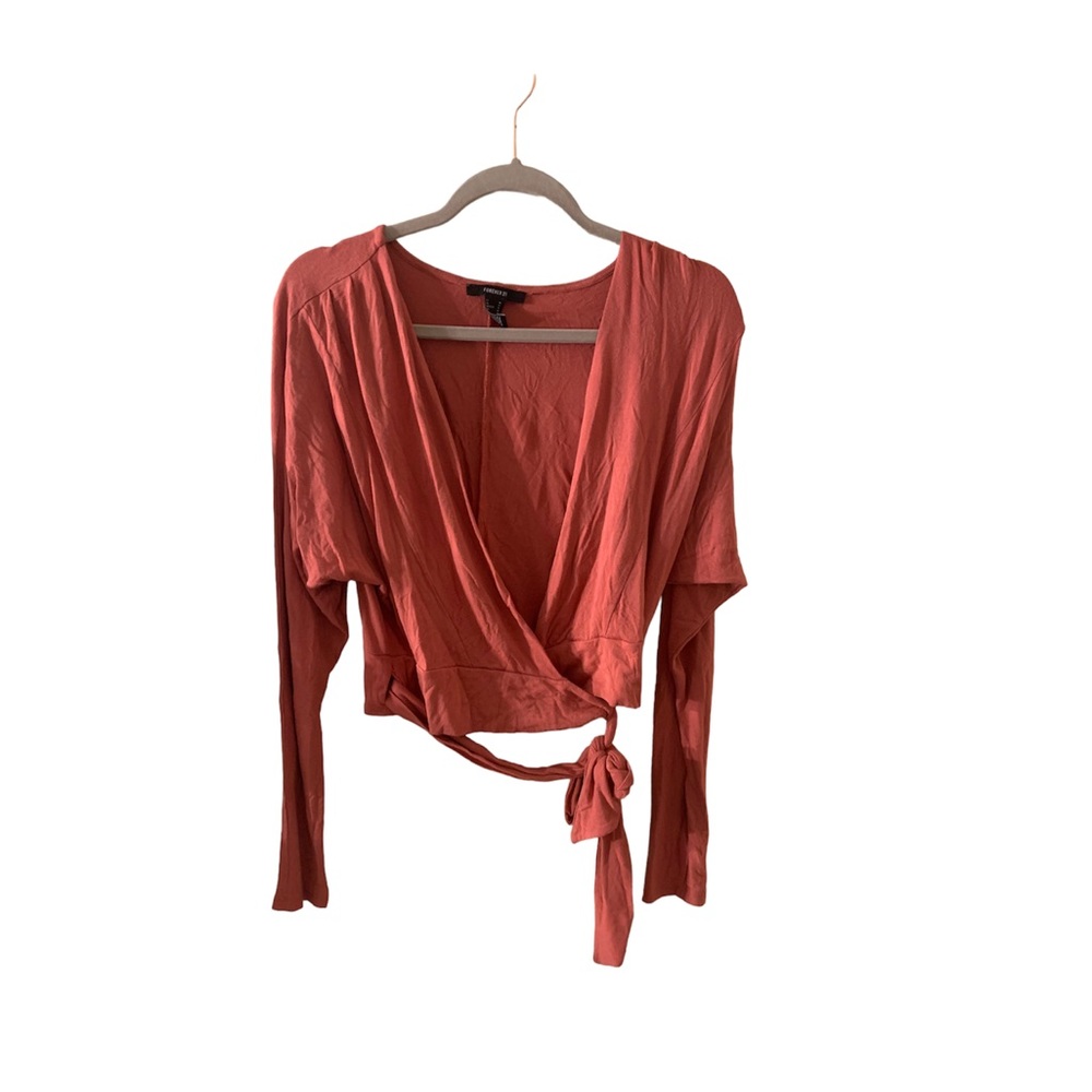Forever 21 wrap long sleeve top